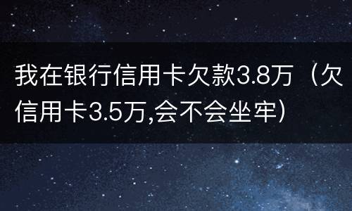 我在银行信用卡欠款3.8万（欠信用卡3.5万,会不会坐牢）