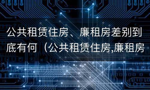 公共租赁住房、廉租房差别到底有何（公共租赁住房,廉租房差别到底有何影响）