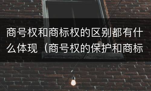 商号权和商标权的区别都有什么体现（商号权的保护和商标权的保护一样是全国性范围的）