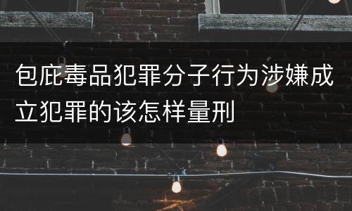 包庇毒品犯罪分子行为涉嫌成立犯罪的该怎样量刑