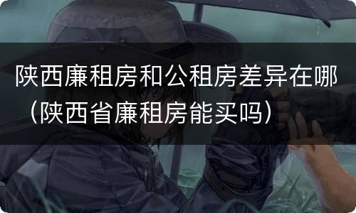 陕西廉租房和公租房差异在哪（陕西省廉租房能买吗）