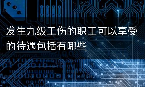 发生九级工伤的职工可以享受的待遇包括有哪些