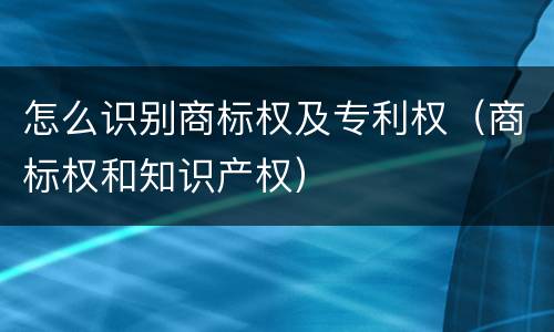 怎么识别商标权及专利权（商标权和知识产权）