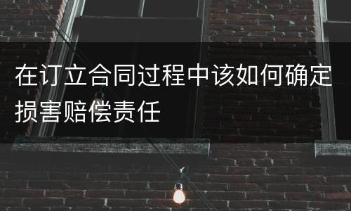 在订立合同过程中该如何确定损害赔偿责任