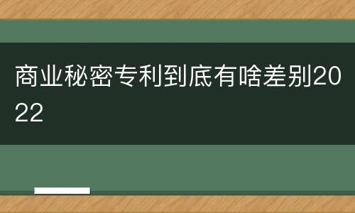 商业秘密专利到底有啥差别2022