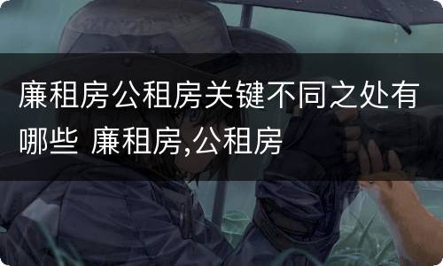 廉租房公租房关键不同之处有哪些 廉租房,公租房