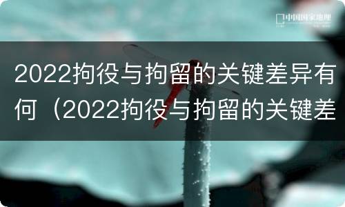 2022拘役与拘留的关键差异有何（2022拘役与拘留的关键差异有何区别）