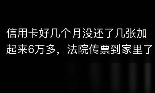 信用卡好几个月没还了几张加起来6万多，法院传票到家里了，我怕被抓，可不可以慢慢还