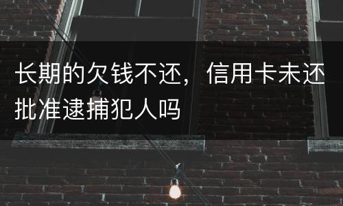 长期的欠钱不还，信用卡未还批准逮捕犯人吗