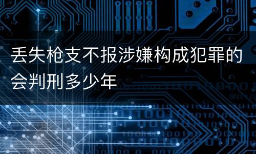 丢失枪支不报涉嫌构成犯罪的会判刑多少年