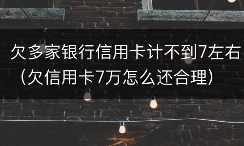 欠多家银行信用卡计不到7左右（欠信用卡7万怎么还合理）