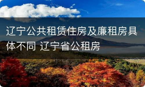 辽宁公共租赁住房及廉租房具体不同 辽宁省公租房