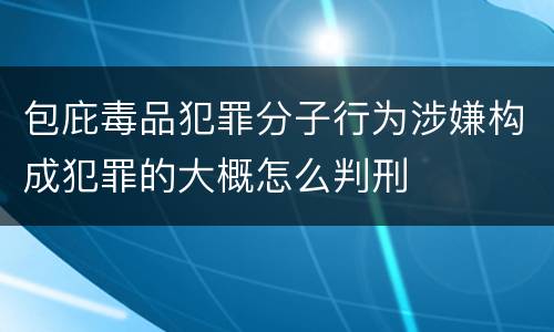 包庇毒品犯罪分子行为涉嫌构成犯罪的大概怎么判刑