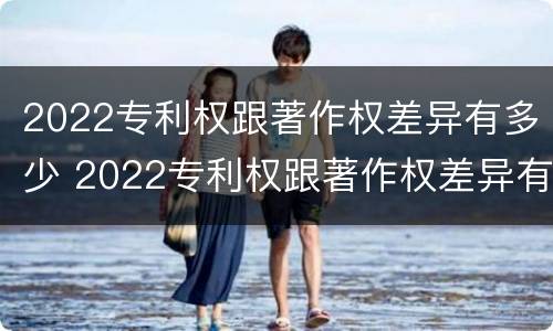 2022专利权跟著作权差异有多少 2022专利权跟著作权差异有多少个