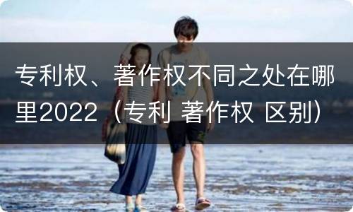 专利权、著作权不同之处在哪里2022（专利 著作权 区别）