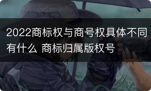 2022商标权与商号权具体不同有什么 商标归属版权号