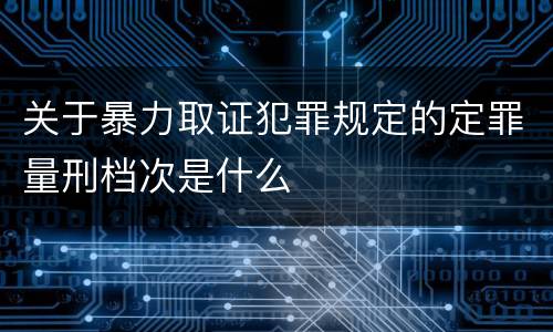 关于暴力取证犯罪规定的定罪量刑档次是什么