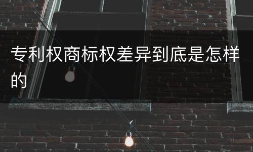 专利权商标权差异到底是怎样的