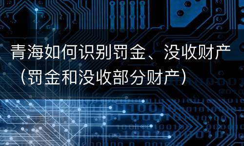 青海如何识别罚金、没收财产（罚金和没收部分财产）