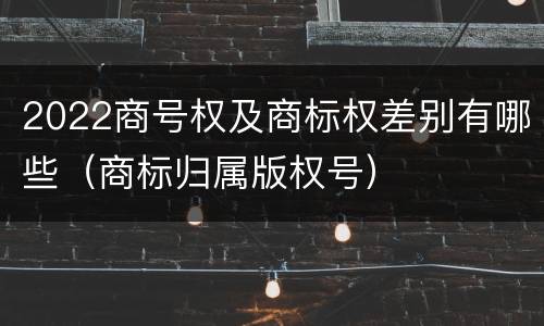 2022商号权及商标权差别有哪些（商标归属版权号）