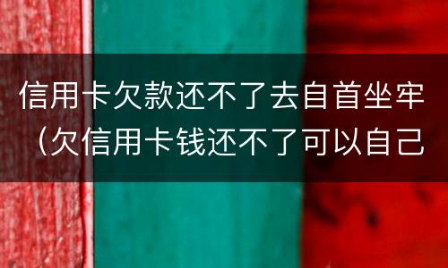 信用卡欠款还不了去自首坐牢（欠信用卡钱还不了可以自己自首吗）