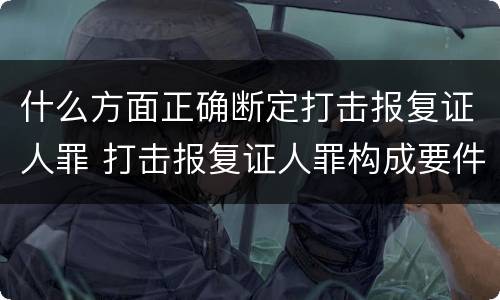 什么方面正确断定打击报复证人罪 打击报复证人罪构成要件