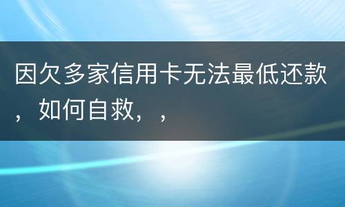 因欠多家信用卡无法最低还款，如何自救，，