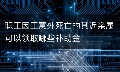 职工因工意外死亡的其近亲属可以领取哪些补助金