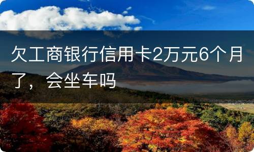 欠工商银行信用卡2万元6个月了，会坐车吗