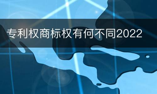 专利权商标权有何不同2022