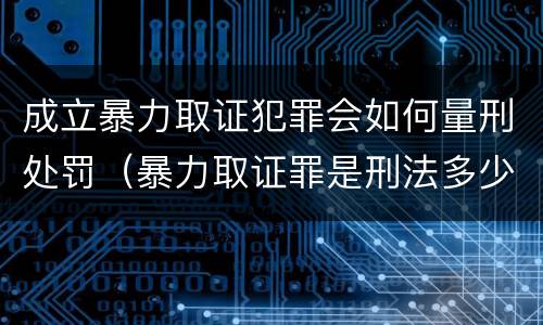 成立暴力取证犯罪会如何量刑处罚（暴力取证罪是刑法多少条）