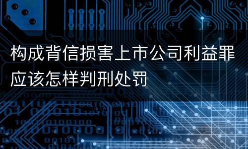 构成背信损害上市公司利益罪应该怎样判刑处罚