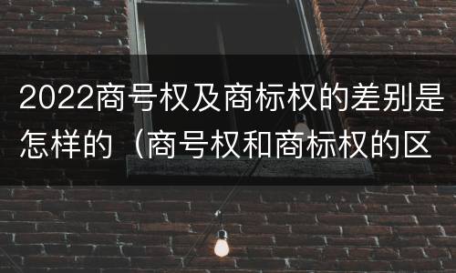 2022商号权及商标权的差别是怎样的（商号权和商标权的区别）