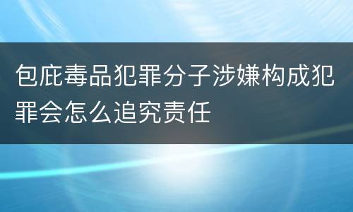 包庇毒品犯罪分子涉嫌构成犯罪会怎么追究责任