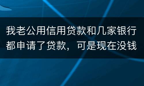 我老公用信用贷款和几家银行都申请了贷款，可是现在没钱还了，会有什么后果？还有网贷