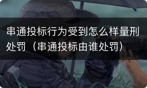 串通投标行为受到怎么样量刑处罚（串通投标由谁处罚）