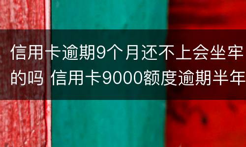 信用卡逾期9个月还不上会坐牢的吗 信用卡9000额度逾期半年