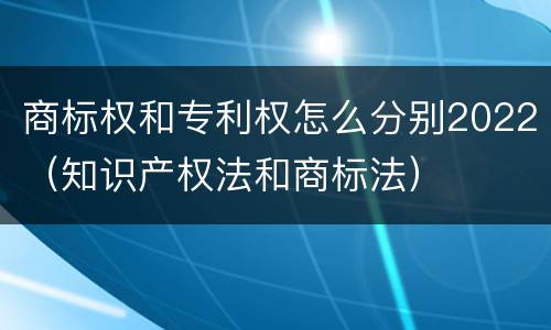 商标权和专利权怎么分别2022（知识产权法和商标法）