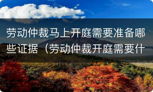 劳动仲裁马上开庭需要准备哪些证据（劳动仲裁开庭需要什么资料）