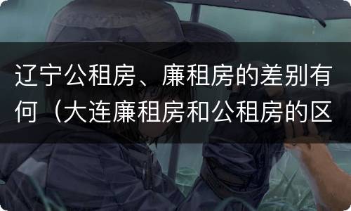 辽宁公租房、廉租房的差别有何（大连廉租房和公租房的区别）