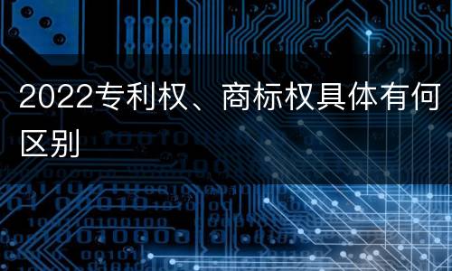 2022专利权、商标权具体有何区别