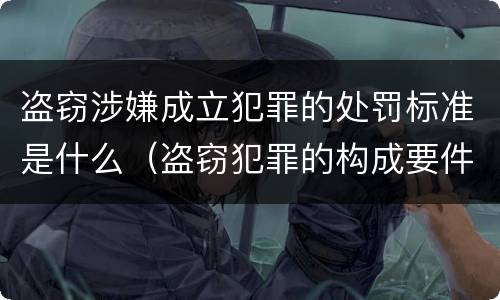 盗窃涉嫌成立犯罪的处罚标准是什么（盗窃犯罪的构成要件）