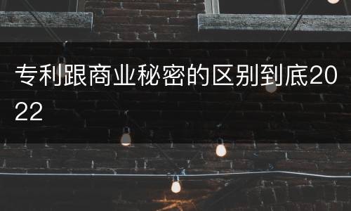 专利跟商业秘密的区别到底2022