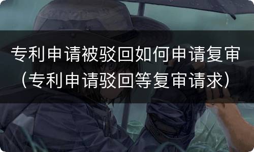 专利申请被驳回如何申请复审（专利申请驳回等复审请求）