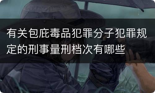 有关包庇毒品犯罪分子犯罪规定的刑事量刑档次有哪些