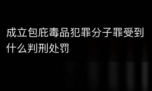 成立包庇毒品犯罪分子罪受到什么判刑处罚