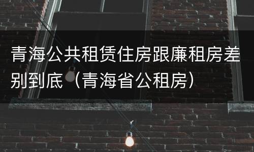 青海公共租赁住房跟廉租房差别到底（青海省公租房）