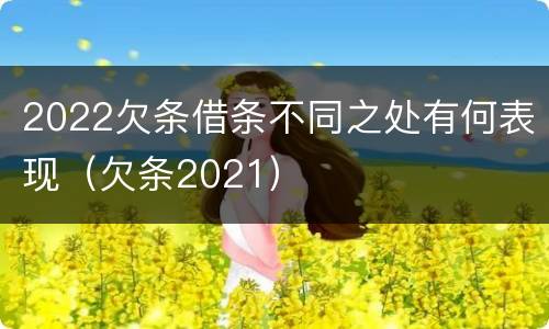 2022欠条借条不同之处有何表现（欠条2021）