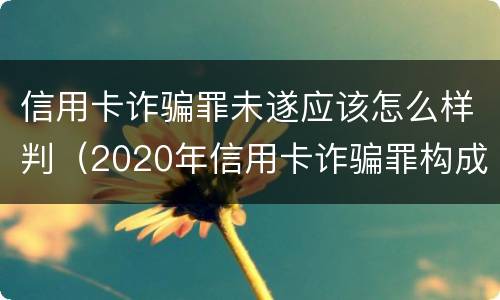 信用卡诈骗罪未遂应该怎么样判（2020年信用卡诈骗罪构成要件）