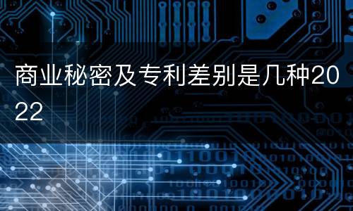 商业秘密及专利差别是几种2022